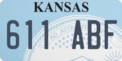 KS license plate 611ABF
