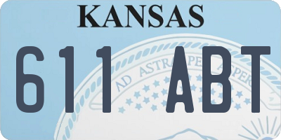 KS license plate 611ABT