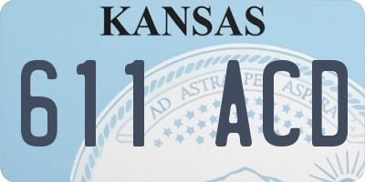 KS license plate 611ACD