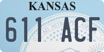 KS license plate 611ACF