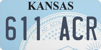 KS license plate 611ACR