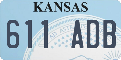 KS license plate 611ADB