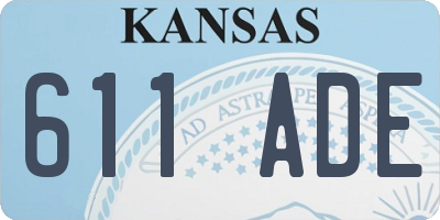 KS license plate 611ADE