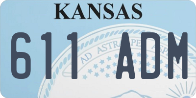 KS license plate 611ADM