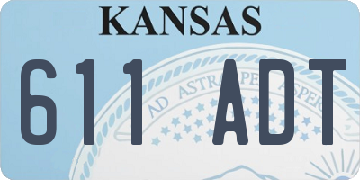 KS license plate 611ADT