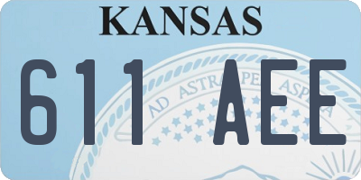 KS license plate 611AEE