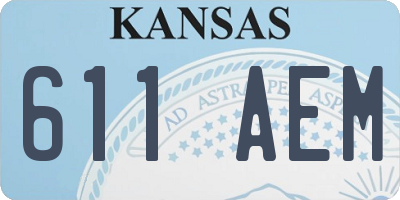 KS license plate 611AEM