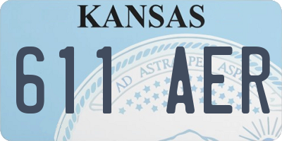 KS license plate 611AER