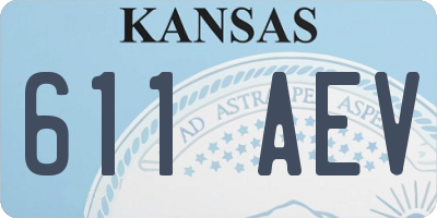 KS license plate 611AEV