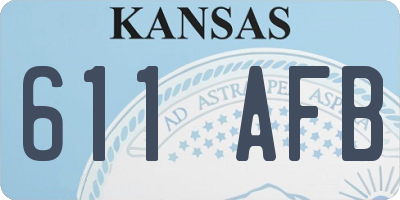 KS license plate 611AFB