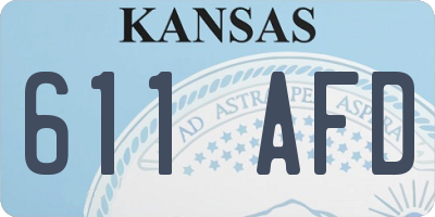 KS license plate 611AFD