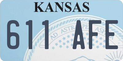 KS license plate 611AFE