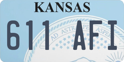 KS license plate 611AFI