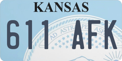 KS license plate 611AFK