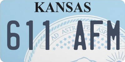 KS license plate 611AFM