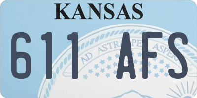 KS license plate 611AFS