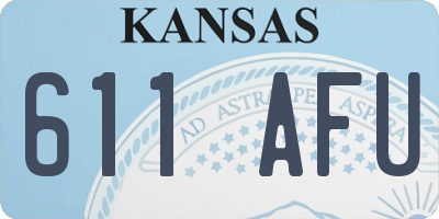KS license plate 611AFU