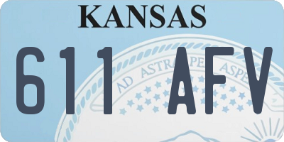 KS license plate 611AFV