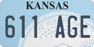 KS license plate 611AGE