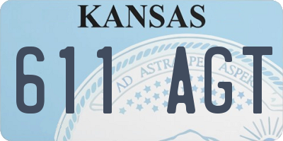 KS license plate 611AGT