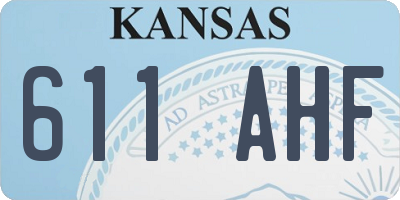 KS license plate 611AHF
