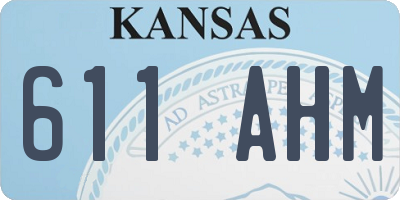 KS license plate 611AHM