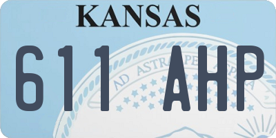 KS license plate 611AHP
