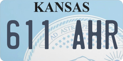 KS license plate 611AHR