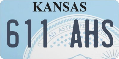 KS license plate 611AHS