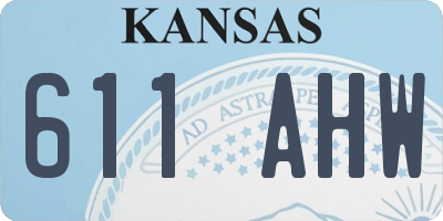 KS license plate 611AHW