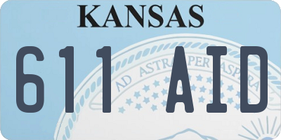 KS license plate 611AID