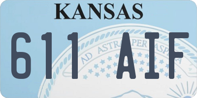 KS license plate 611AIF