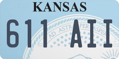 KS license plate 611AII