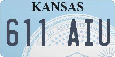 KS license plate 611AIU