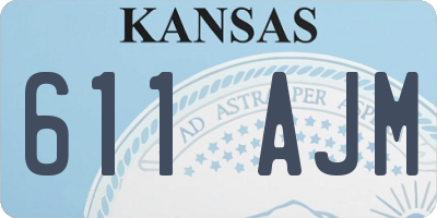 KS license plate 611AJM