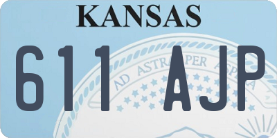 KS license plate 611AJP