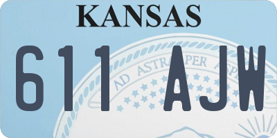 KS license plate 611AJW