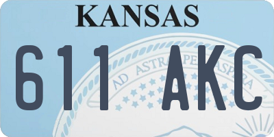 KS license plate 611AKC