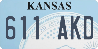 KS license plate 611AKD