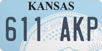 KS license plate 611AKP
