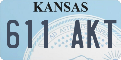 KS license plate 611AKT
