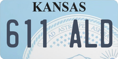 KS license plate 611ALD