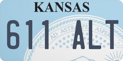 KS license plate 611ALT