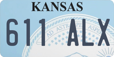 KS license plate 611ALX