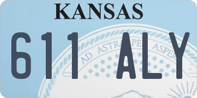 KS license plate 611ALY