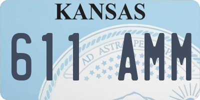 KS license plate 611AMM