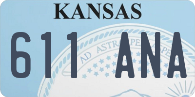 KS license plate 611ANA