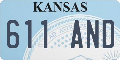 KS license plate 611AND