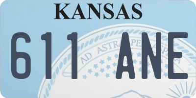 KS license plate 611ANE