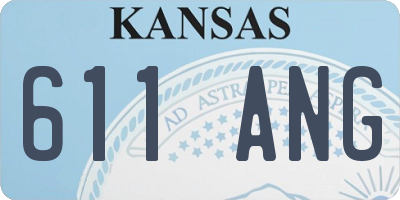 KS license plate 611ANG
